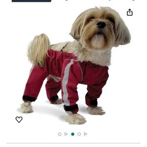 NEW FouFou Dog Rain Mud Proof Protector Medium M Red Pet Cover Jacket NWT